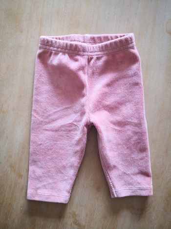 Pantalon 3 mois velours rose