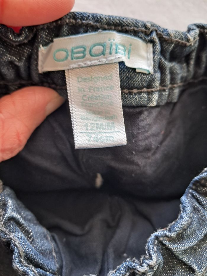 Pantalon jeans taille 12mois 74cm - photo numéro 3