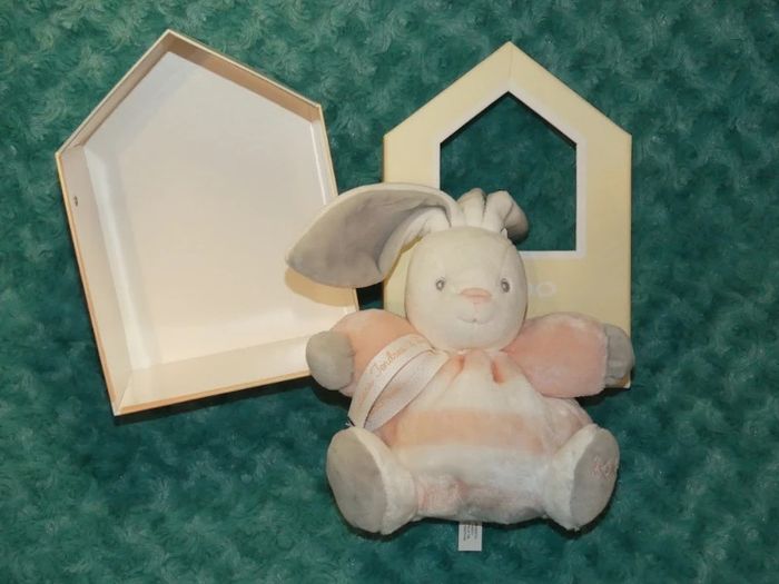 Doudou lapin patapouf kaloo orange blanc🐰  neuf - photo numéro 2