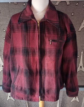 Veste zippée à carreaux taille M mixte