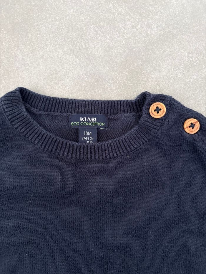 Pull fin bleu marine - photo numéro 2