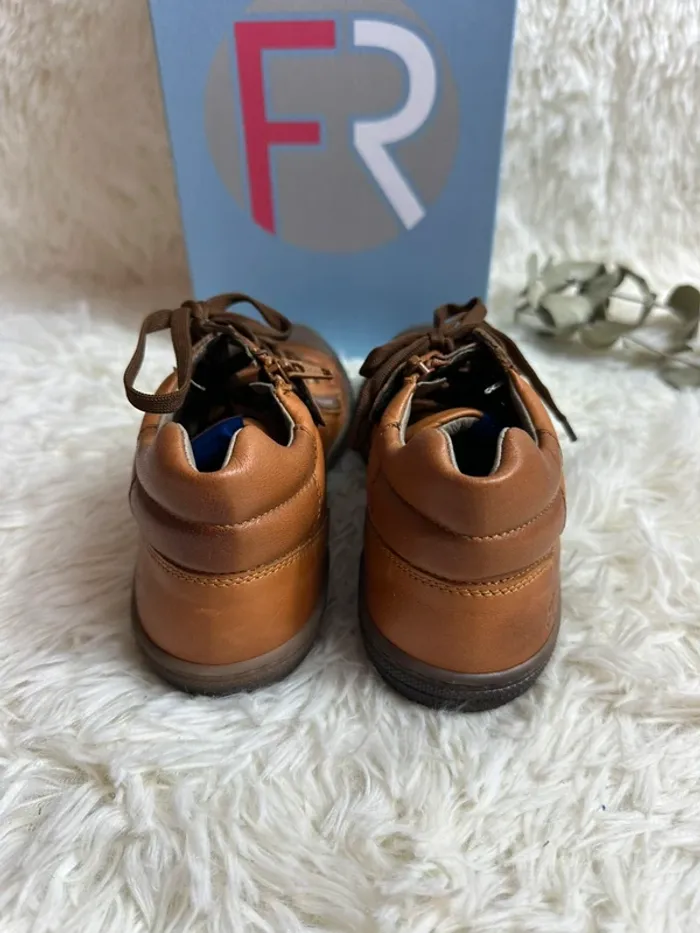 Paire de basket montante en cuir marron Franco Romagnoli taille 35 - photo numéro 5