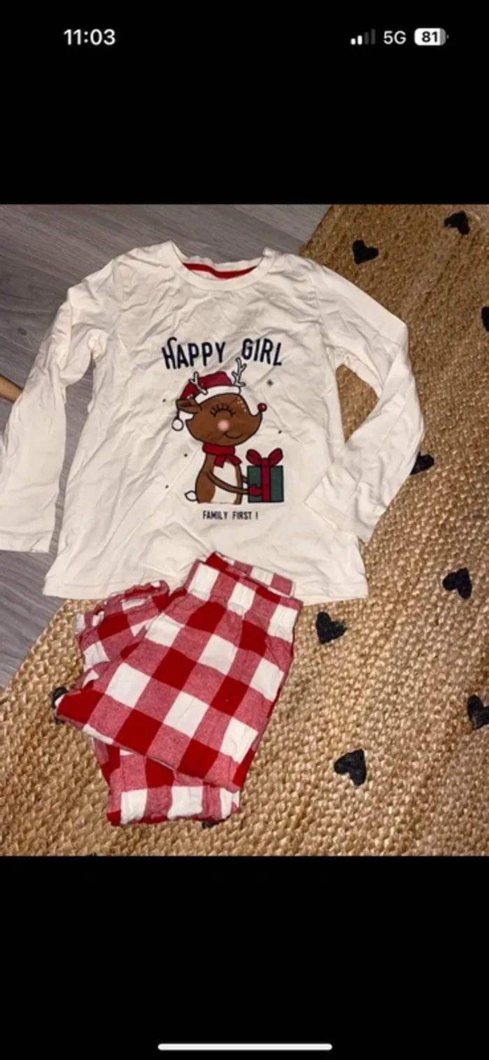 Pyjama de Noël Vertbaudet 10 ans
