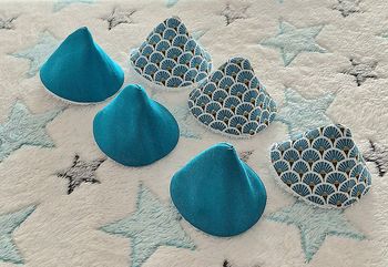 Lot de 6 tipis ~ cônes a pipi Éventails 🩵Turquoise