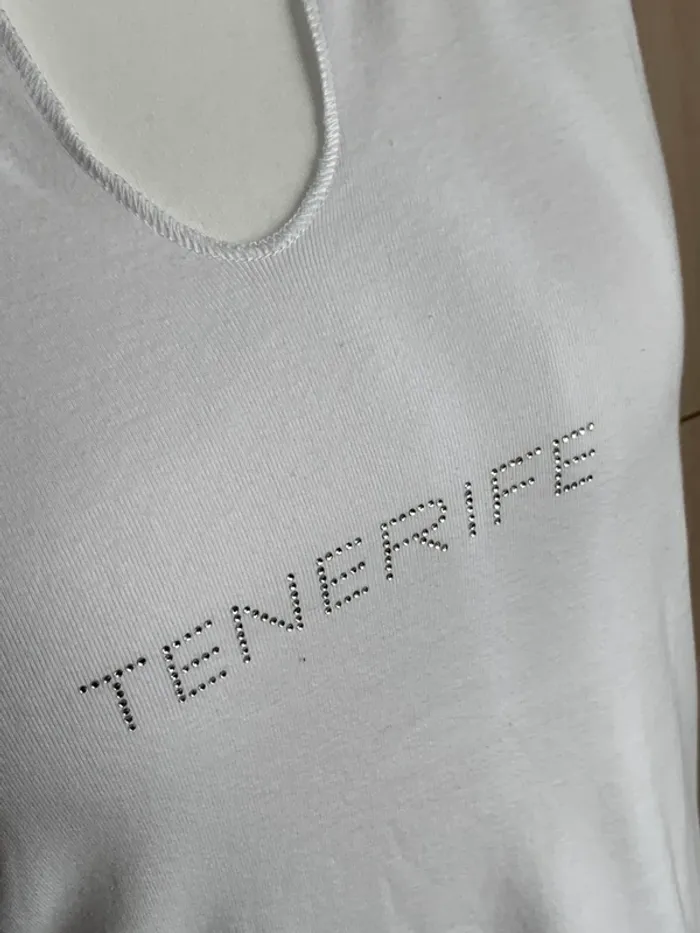 Tee-shirt blanc à brillant L😺 - photo numéro 11