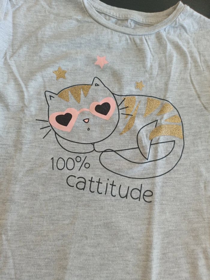 Chemise de nuit chat à paillettes - photo numéro 2