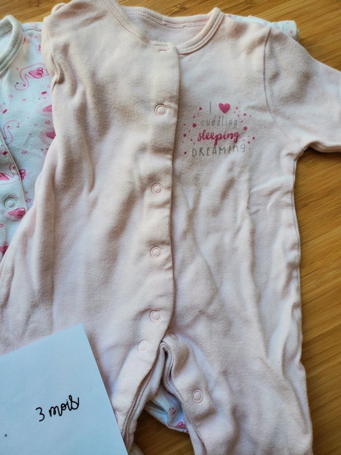Lot de 3 pyjamas coton - photo numéro 2