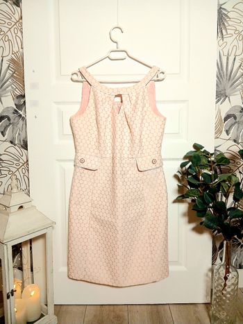 Robe Jacqueline Riu – Taille 40 – Blanche et Rose – Élégante & raffinée