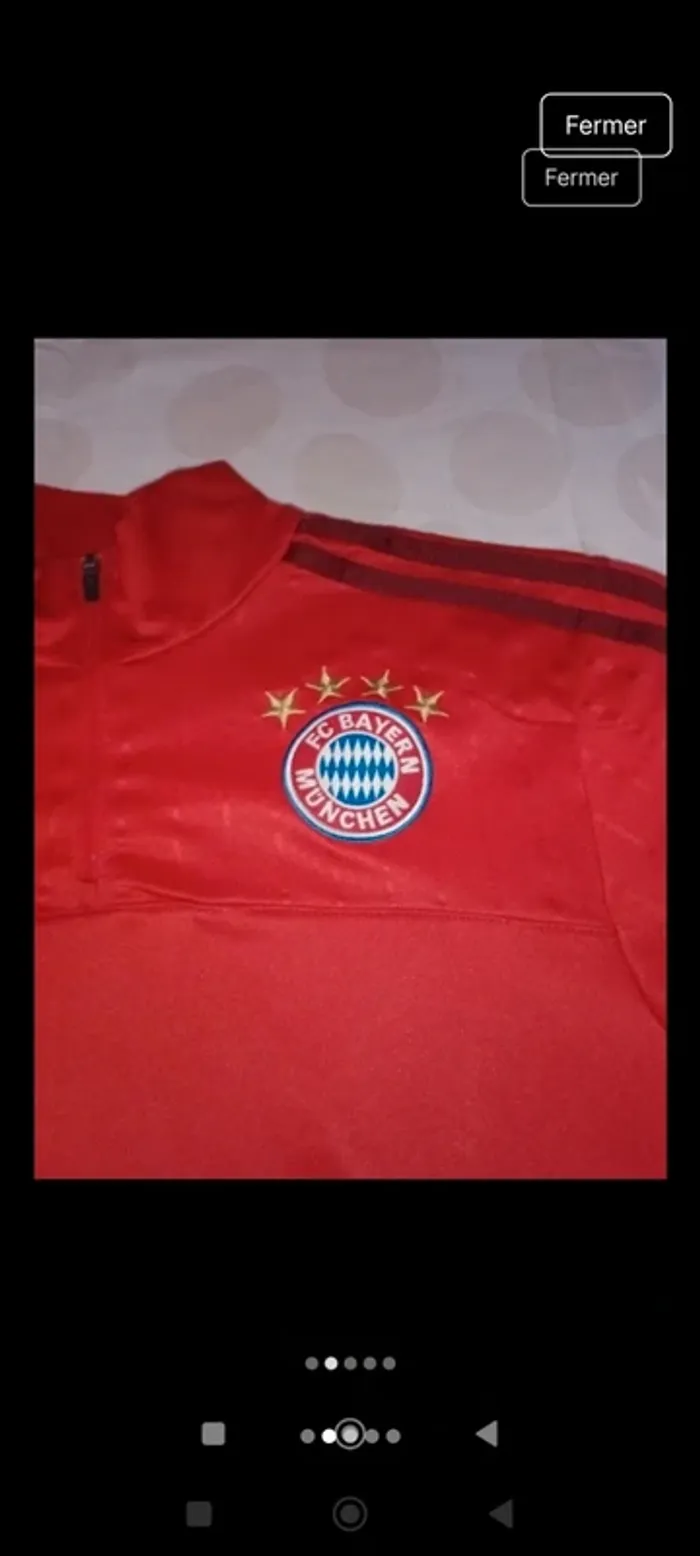 Sweat fin sport homme Adidas x FC Bayern taille S - photo numéro 2