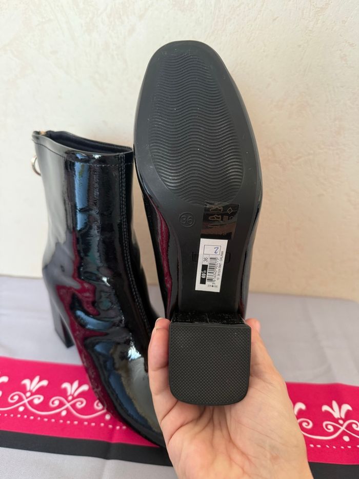 Bottines noir vernis neuves Eram 36 - photo numéro 2