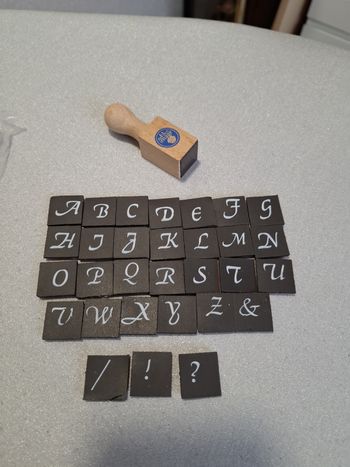 Tampon en bois aimanté alphabet complet + signes De Fil en Image neuf