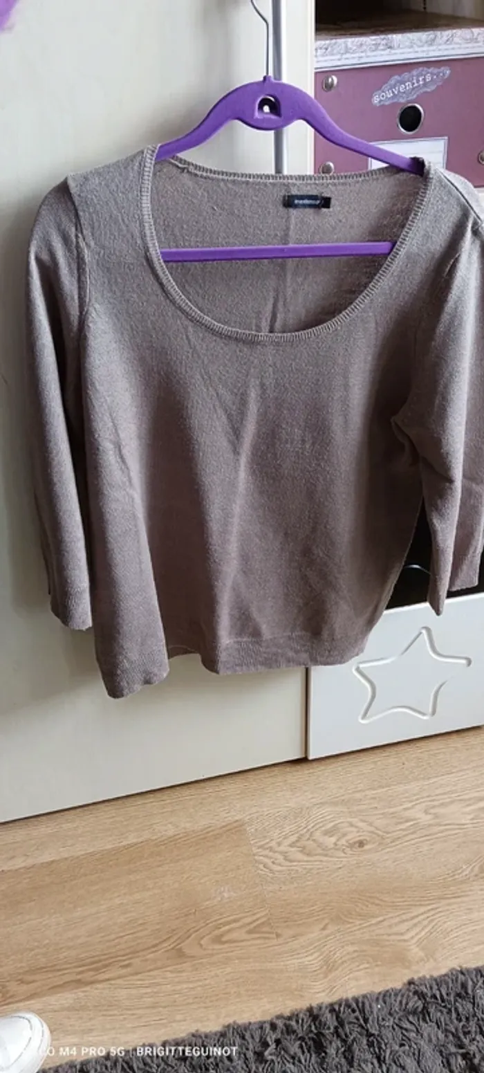 Pull léger, manches 3/4
