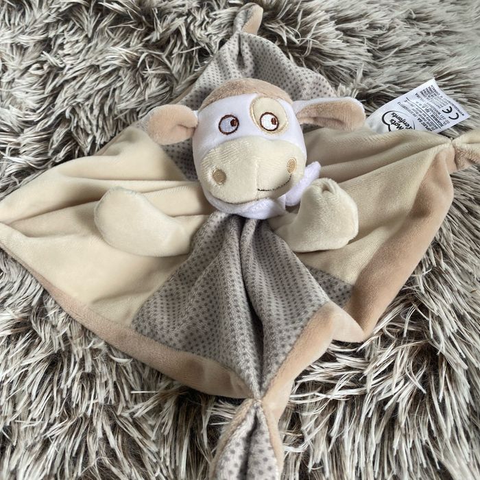 Doudou vache plate mots d’enfants