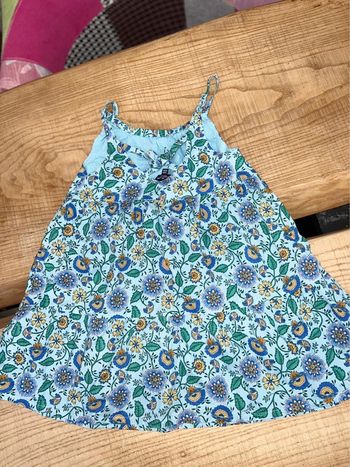 Robe d’été bleu à motifs dos nu sergent major bleu 5 ans