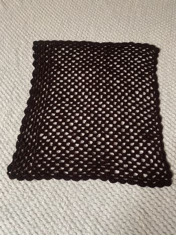 Vintage napperon en laine marron