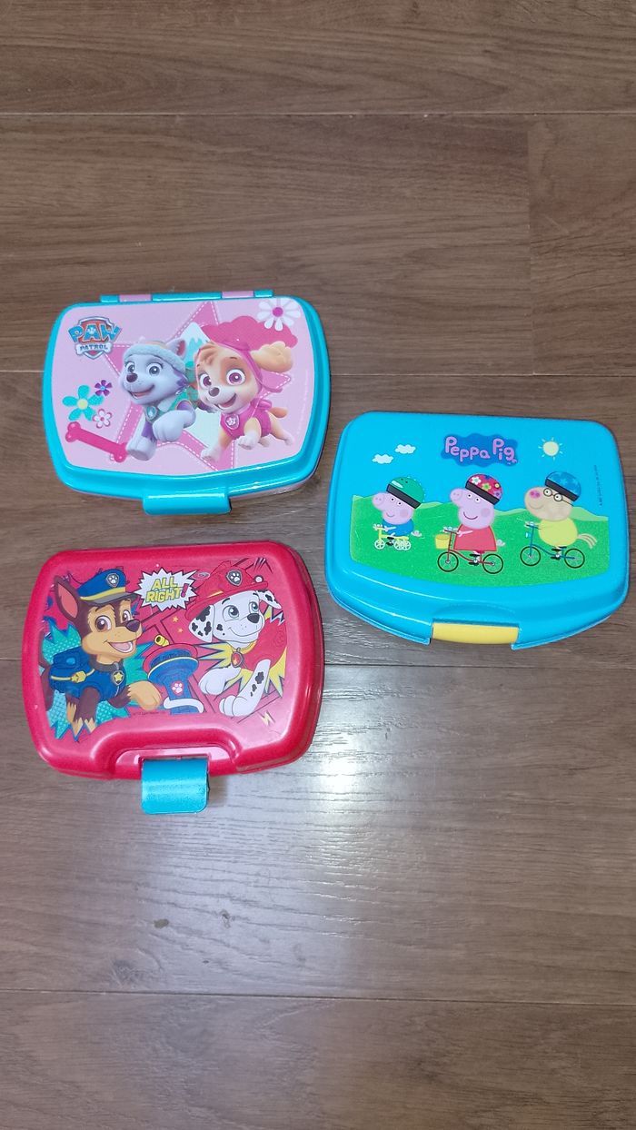 Boîte à goûter où à sandwich pat patrouille fille où garçon, Peppa pig
