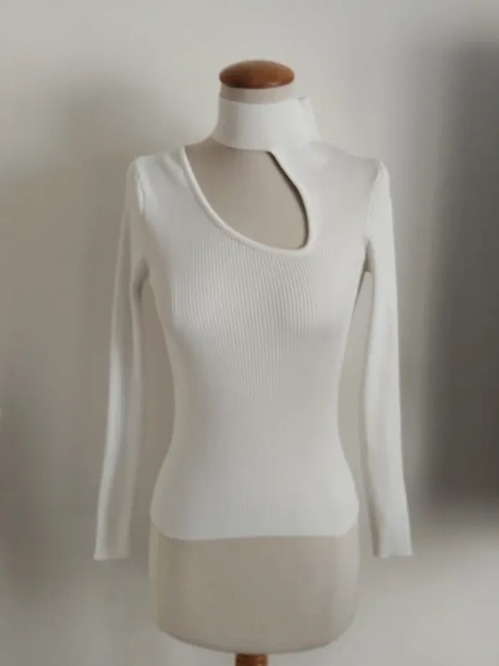 Sublime pull chaussette blanc asymétrique Pimkie taille 36