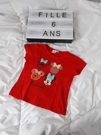 Tee-shirt manche courte fille 6ans Minnie