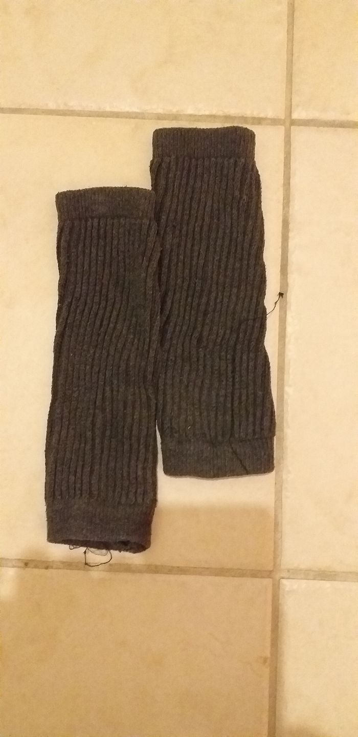 Lot de paire de guêtres marrons et grises - photo numéro 3