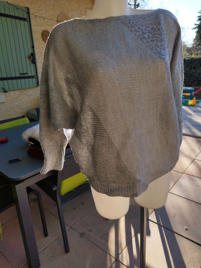 Pull gris et léopard - photo numéro 4