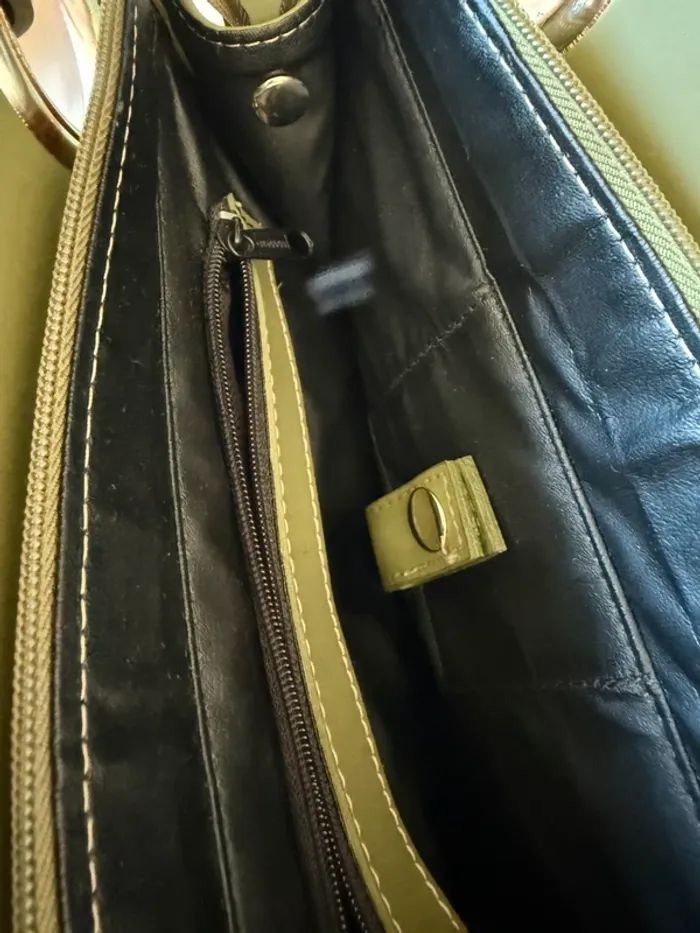 Sac kaki sequoia cuir - photo numéro 3