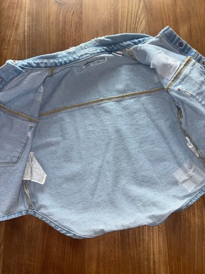 Veste chemise en jeans 2/3 ans fille Zara - photo numéro 4