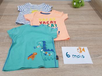 Lot t-shirt garçon 6mois