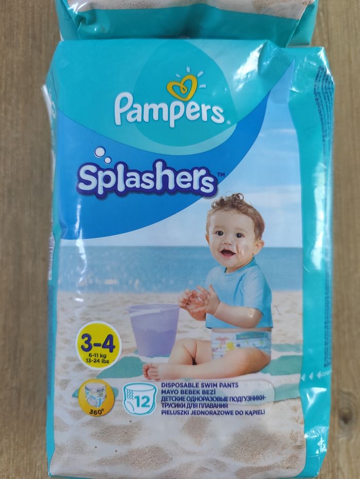 Pampers Splashers 24 couches culottes de bain jetables bébé taille 3 et 4 - photo numéro 2
