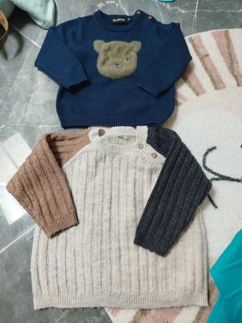 Lot pull au choix bien chaud maille bebe garçon 12 mois neuf