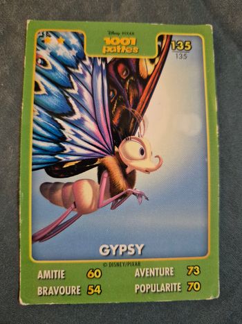 Carte Héros Disney Pixar Auchan n° 135/135 1001 pattes Gypsy