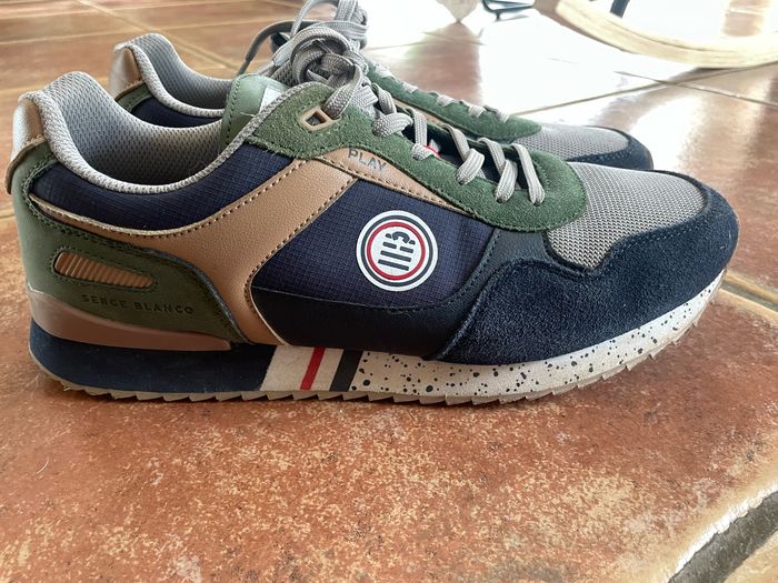 Serge Blanco - Sneakers Chamonix tricolore - Bleu marine