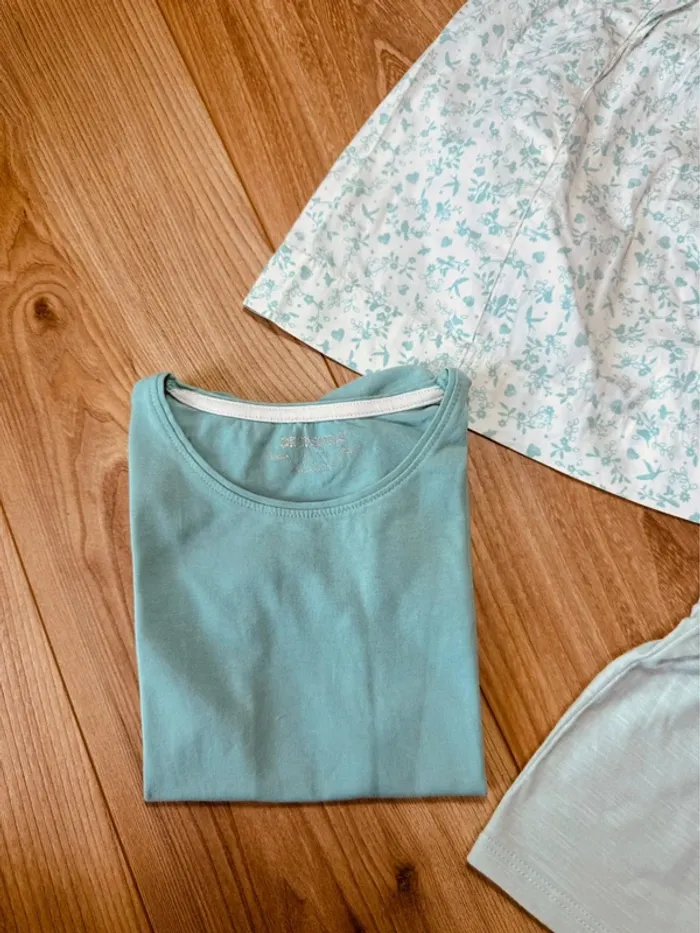 Taille 5 ans tenue 3 pièces fille multimarque vert menthe * fleurs oiseaux * 🌸 - photo numéro 5