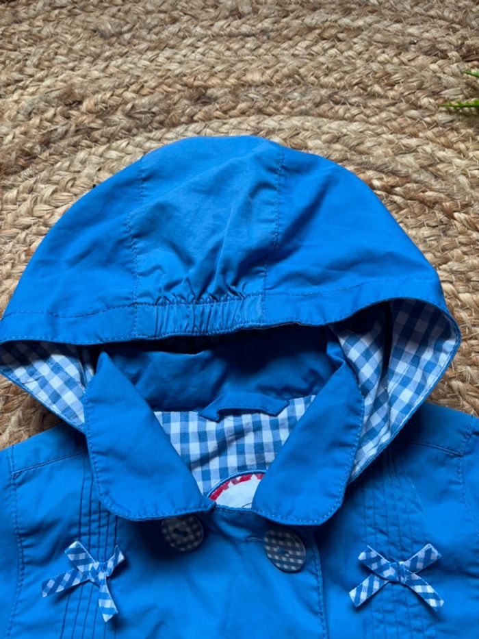 🌺Trench bleu avec capuche fille Taille 9mois/74cm🌺 - photo numéro 7