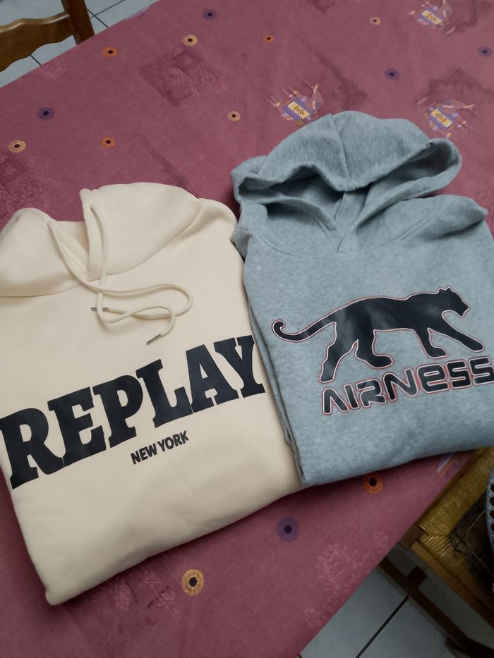 Lot de 2 sweats a capuche femme taille M