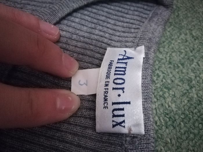 Petit pull gris Armor Lux, taille M, 100%laine, parfait état - photo numéro 3