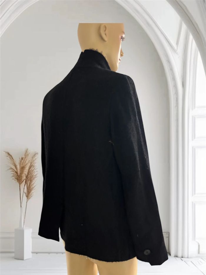 Veste noir taille M en cachemire coupe droite forte-forte - photo numéro 2