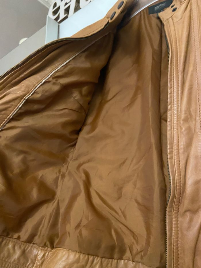 Veste en cuir camel 38 - photo numéro 4