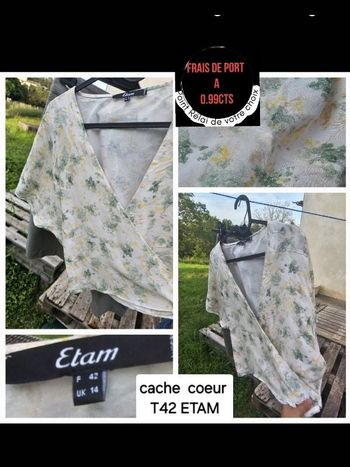 Cache coeur/ chemisier / blouse ETAM T42 femme