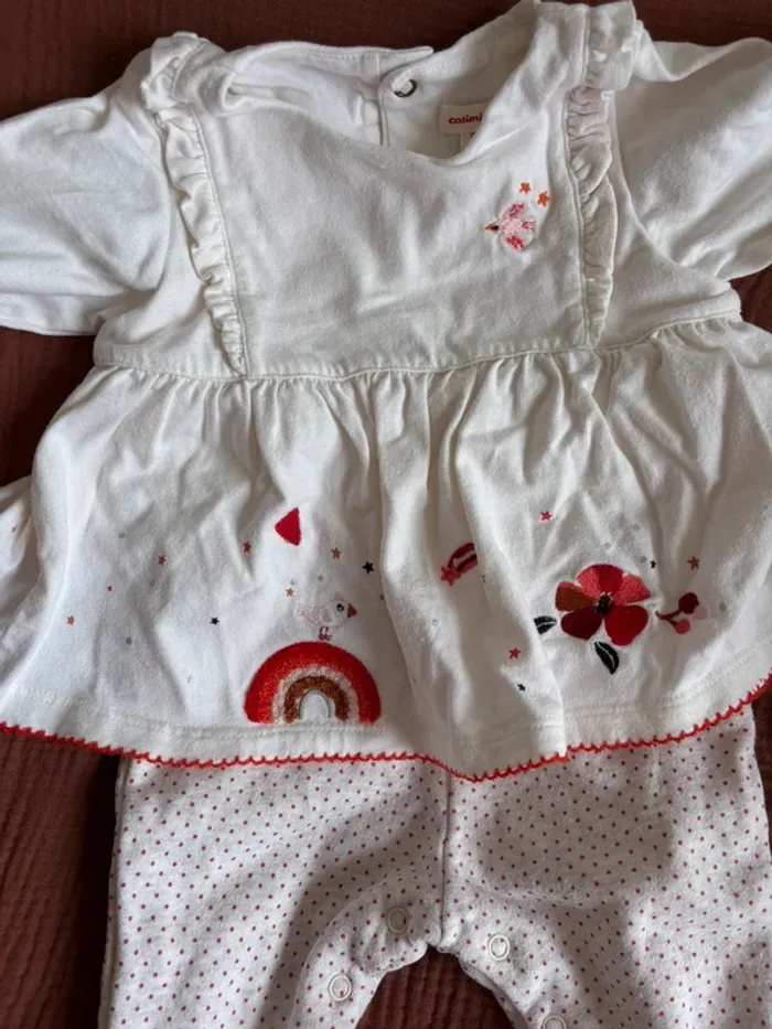 Ensemble catimini bébé fille taille 9 mois - photo numéro 3