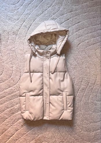 Doudoune sans manche beige