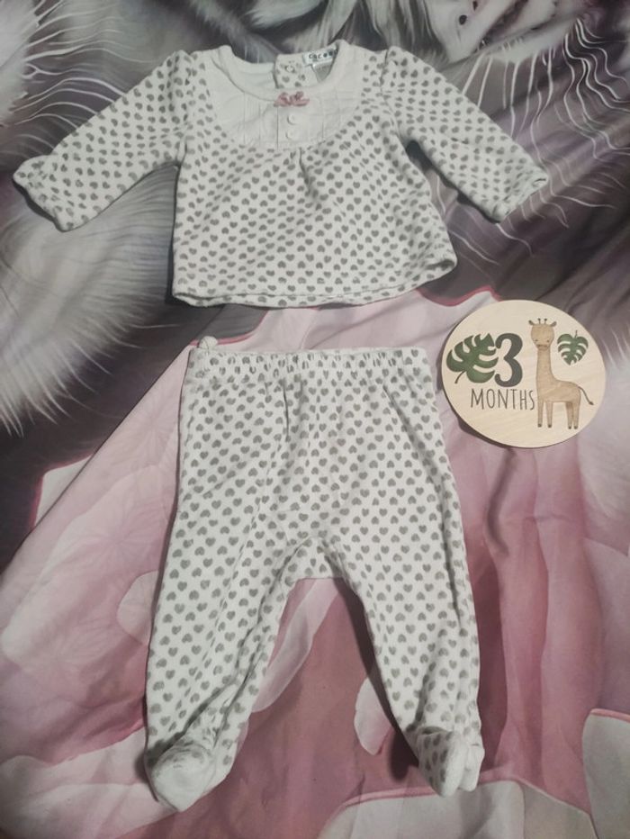 Pyjama 2 pièces velours 3 mois