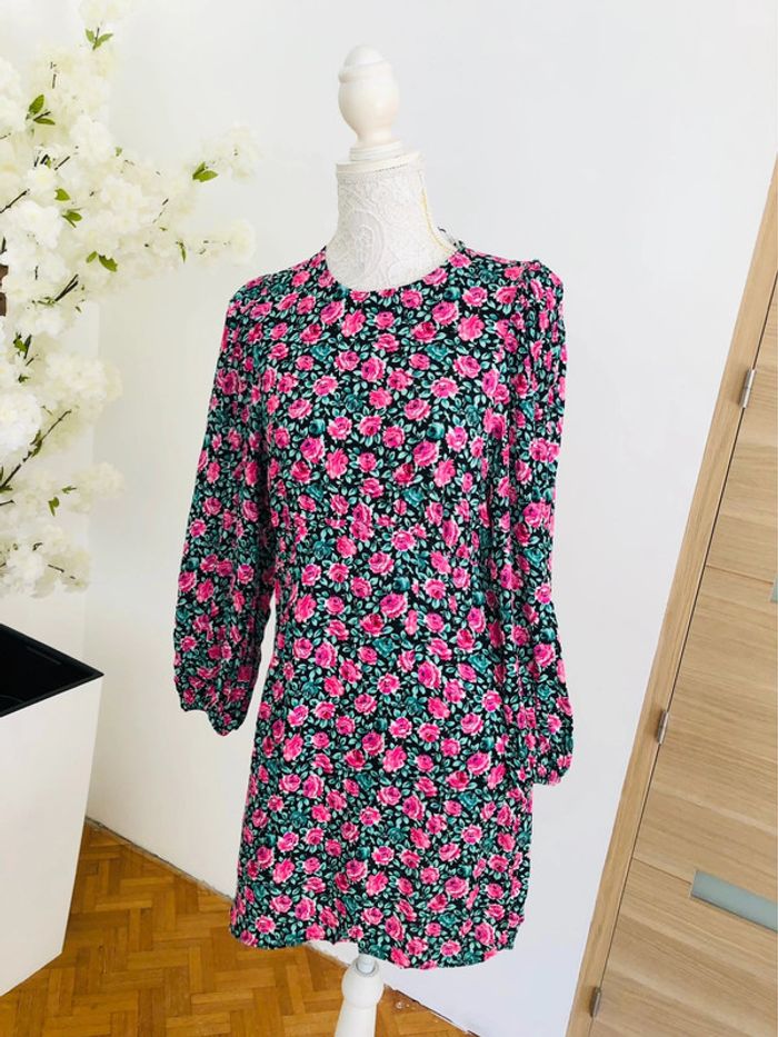 Robe fleuries Zara neuve taille M - photo numéro 5
