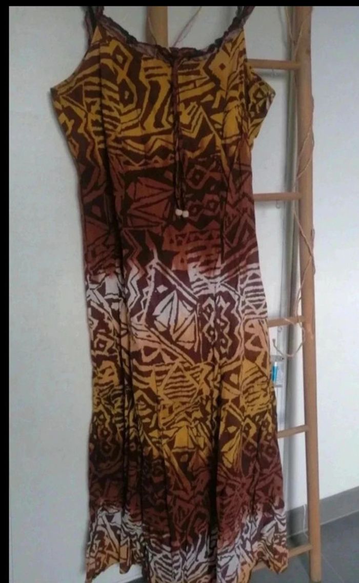 Longue robe imprimé ethnique