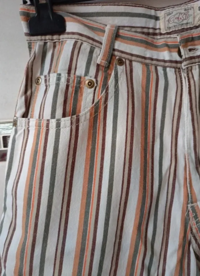Short vintage t.34 100% coton taille haute - photo numéro 2