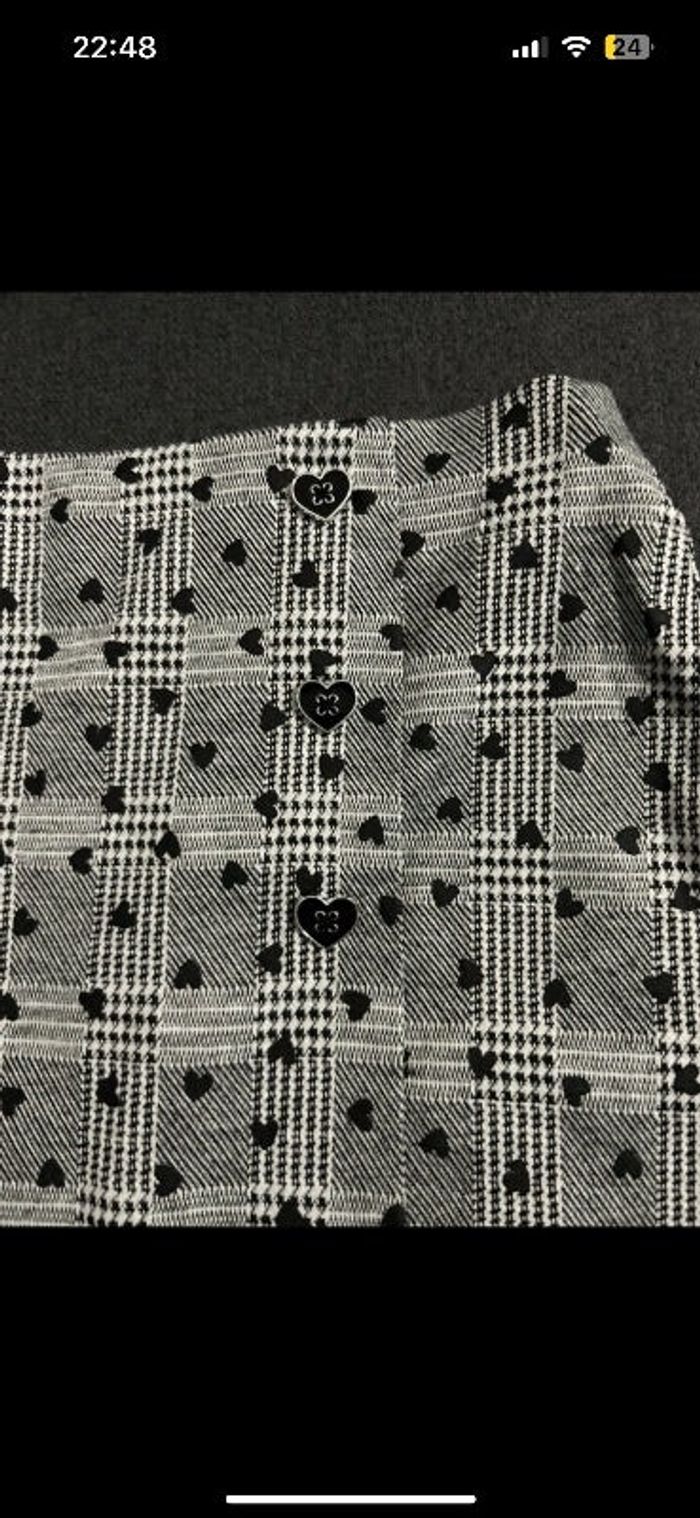 Jupe motifs cœurs 6/7 ans 122 cm