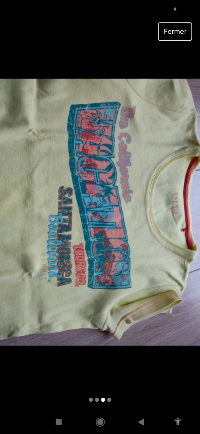 T-shirt jaune esprit 12 13 ans - photo numéro 3