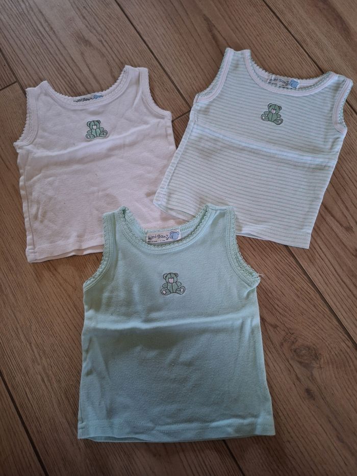 Lot débardeurs été 3 mois garçon