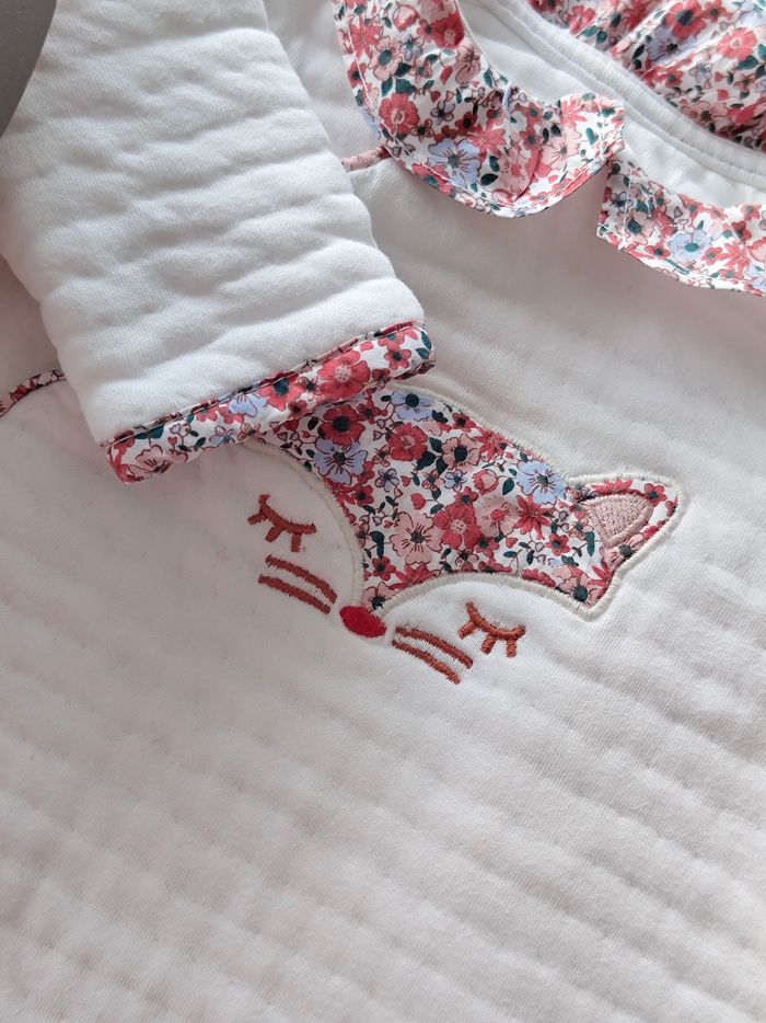 Pyjama molleton fleuri sergent major fille 3 mois 🎀 - photo numéro 4