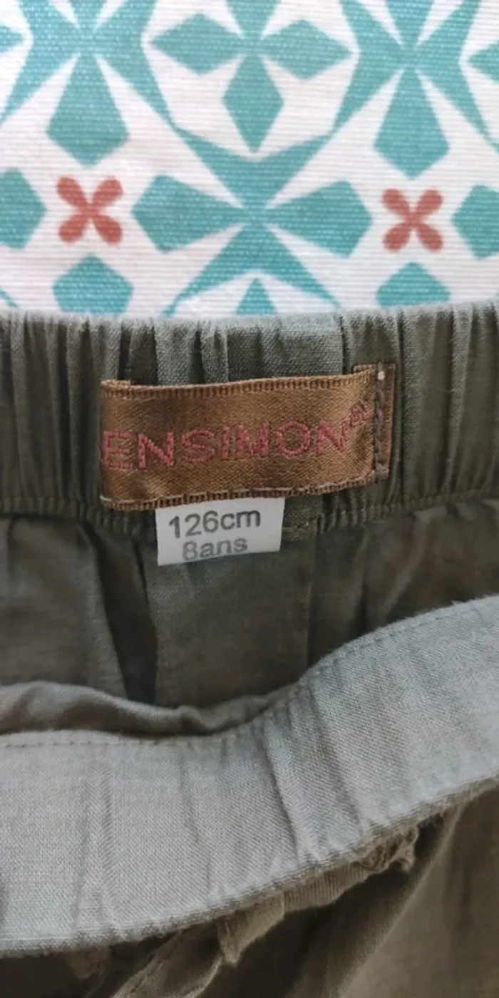 Bensimon pantacourt léger kaki 8 ans - photo numéro 2