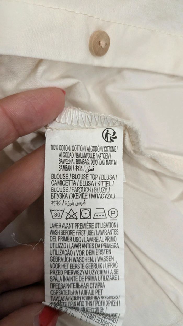 Blouse manches longues Écru Kiabi 12 Mois - photo numéro 5